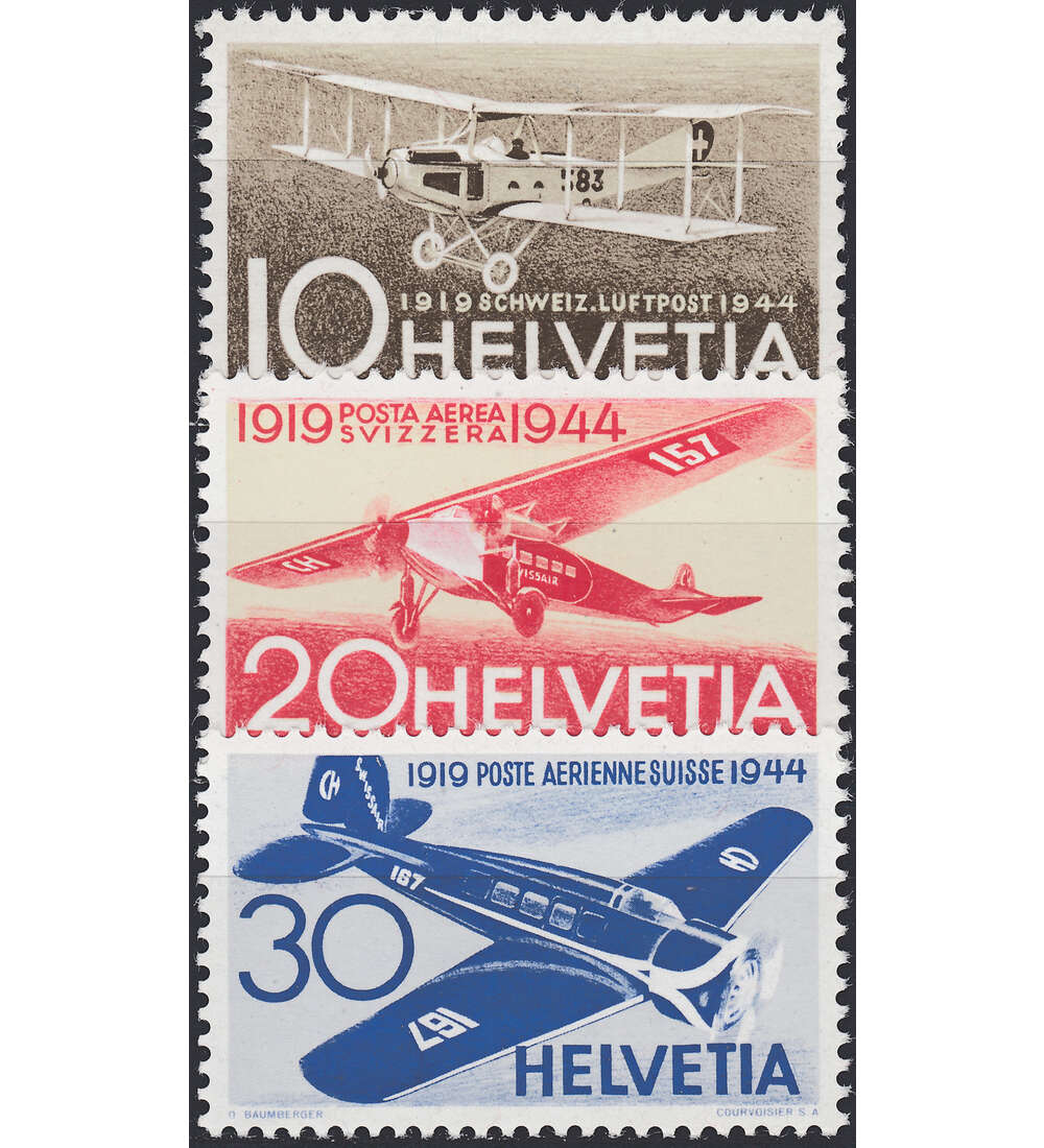 Schweiz Nr. 435-437 postfrisch Flugpost 1944