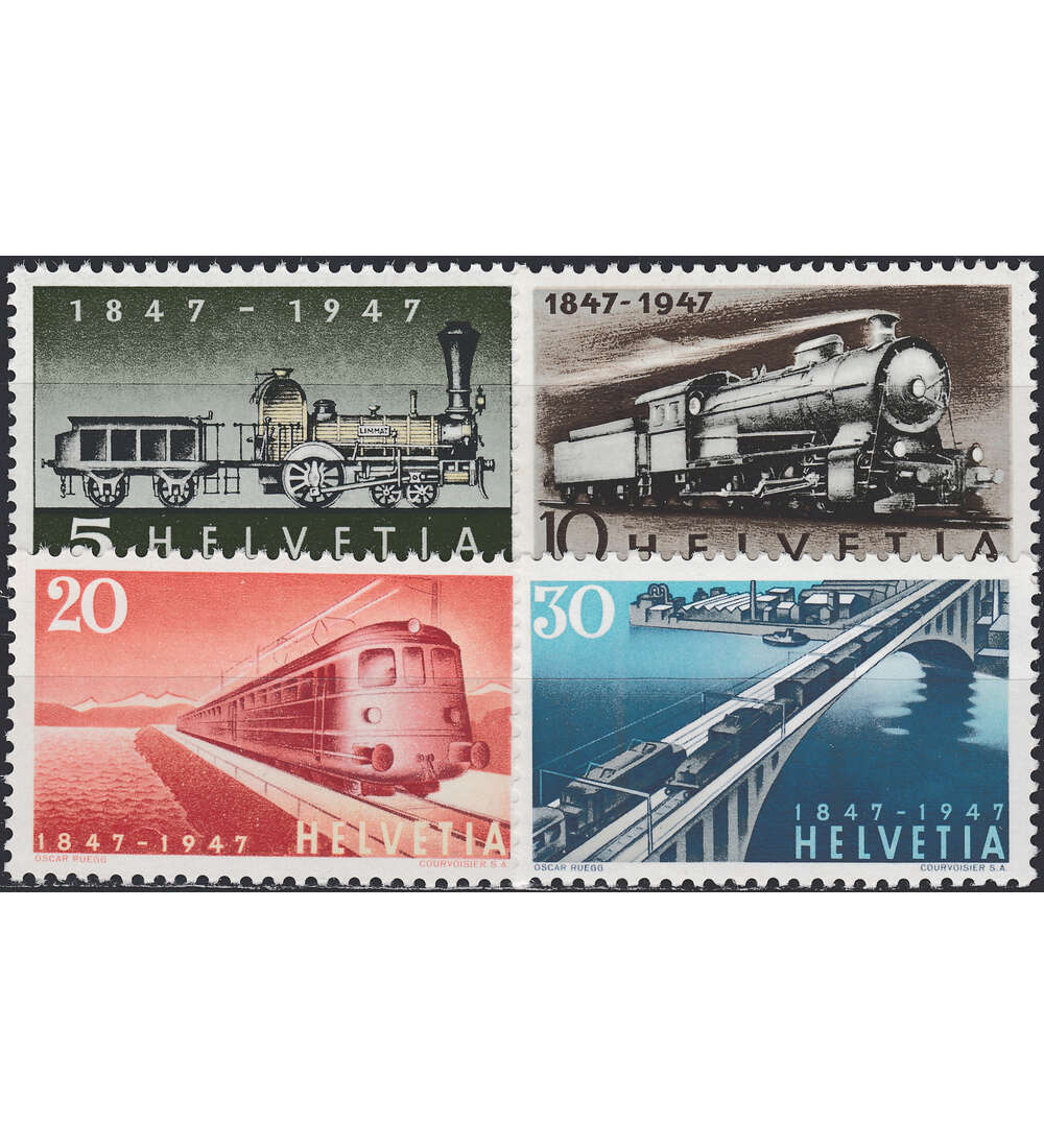 Schweiz Nr. 484-487 postfrisch Schweizer Eisenbahnen 1947