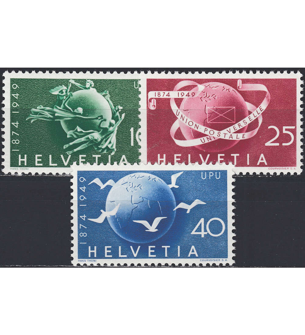 Schweiz Nr. 522-524 postfrisch 75 Jahre Weltpostverein 1949