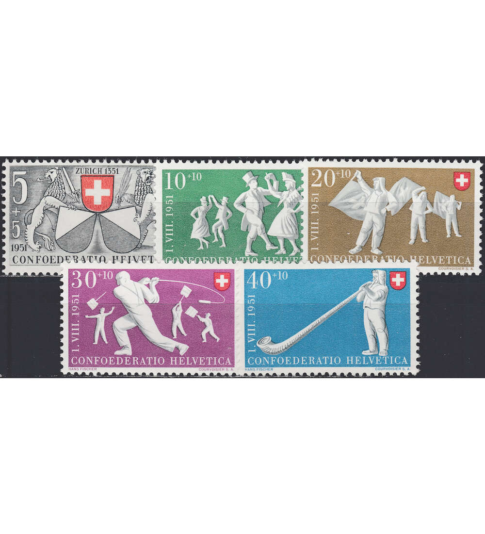 Schweiz Nr. 555-559 postfrisch Pro Patria 1951