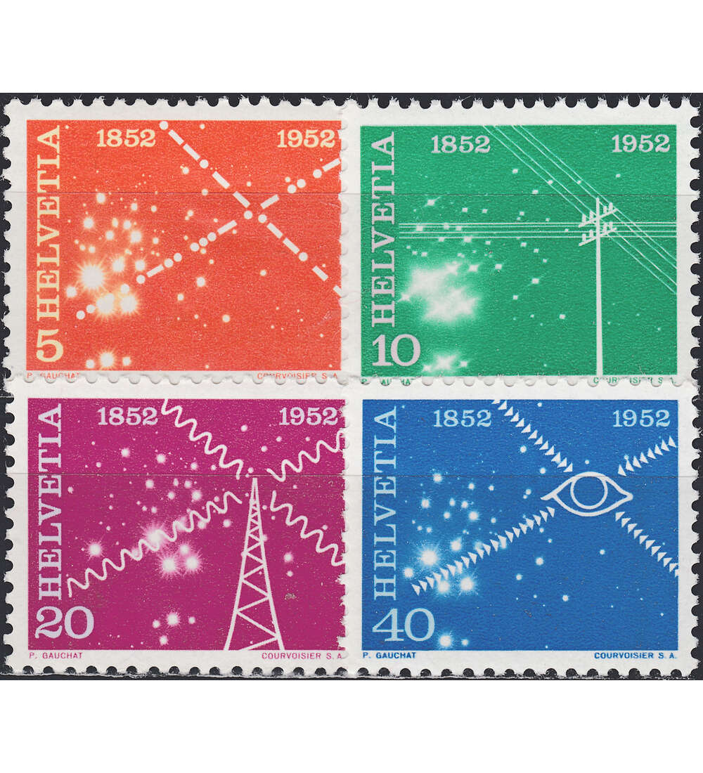 Schweiz Nr. 566-569 postfrisch Elektr. Nachrichtenwesen1952