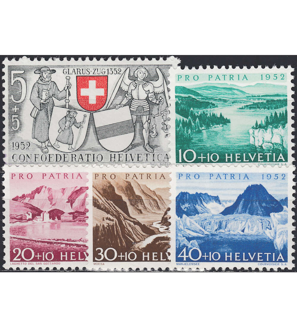 Schweiz Nr. 570-574 postfrisch Pro Patria 1952