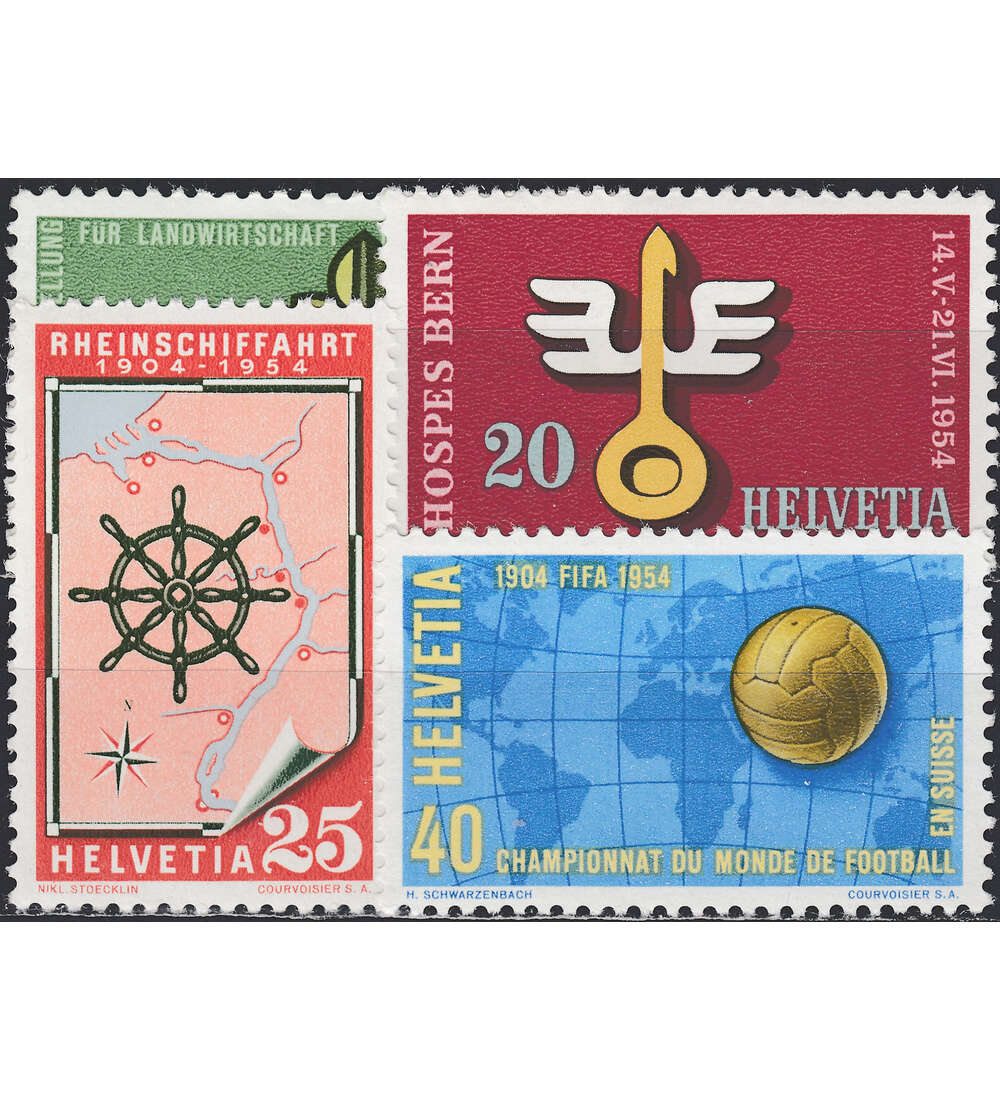 Schweiz Nr. 593-596 postfrisch Jahresereignisse 1954