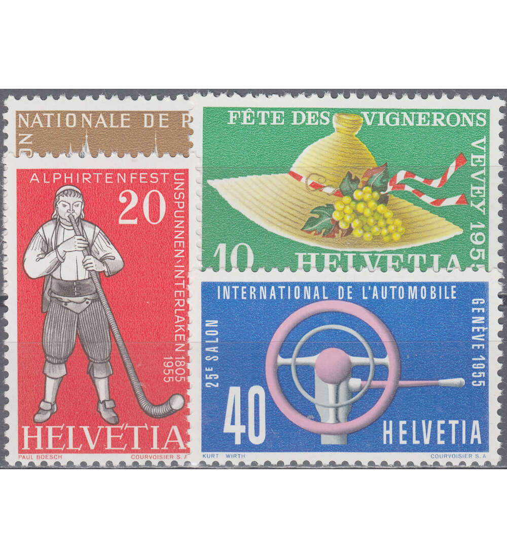Schweiz Nr. 607-610 postfrisch Jahresereignisse 1955