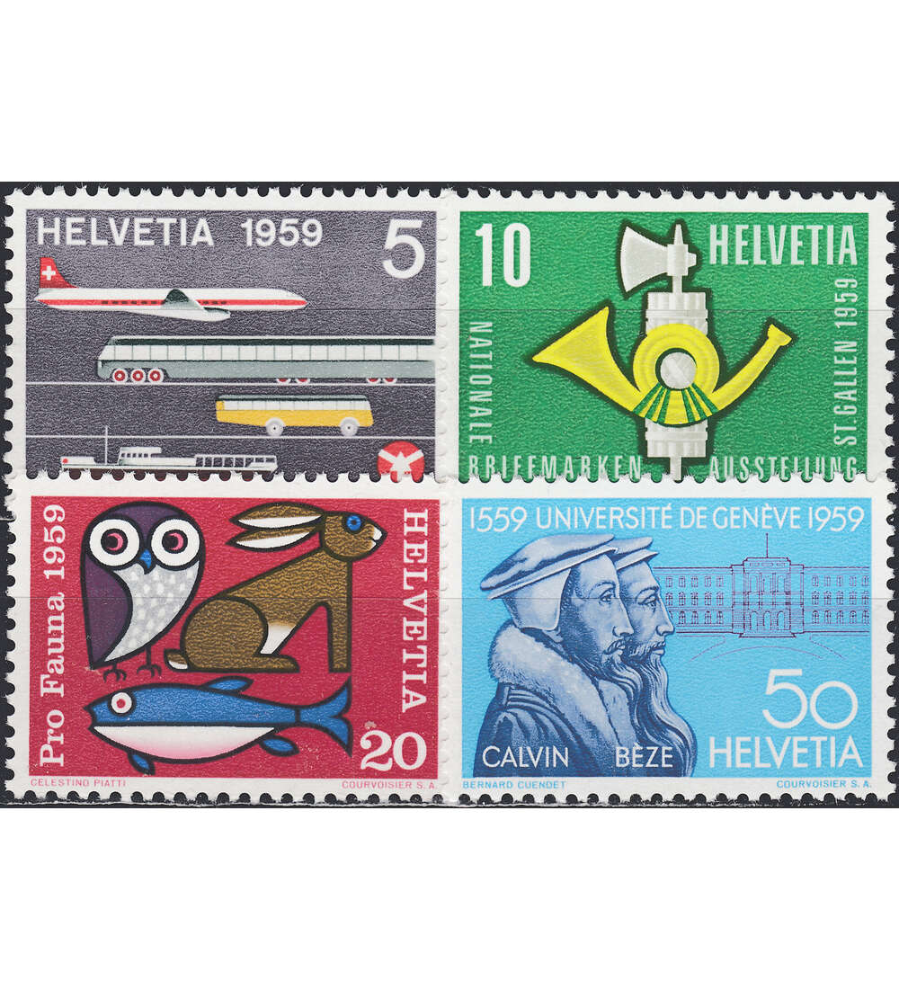 Schweiz Nr. 668-671 postfrisch Jahresereignisse 1959
