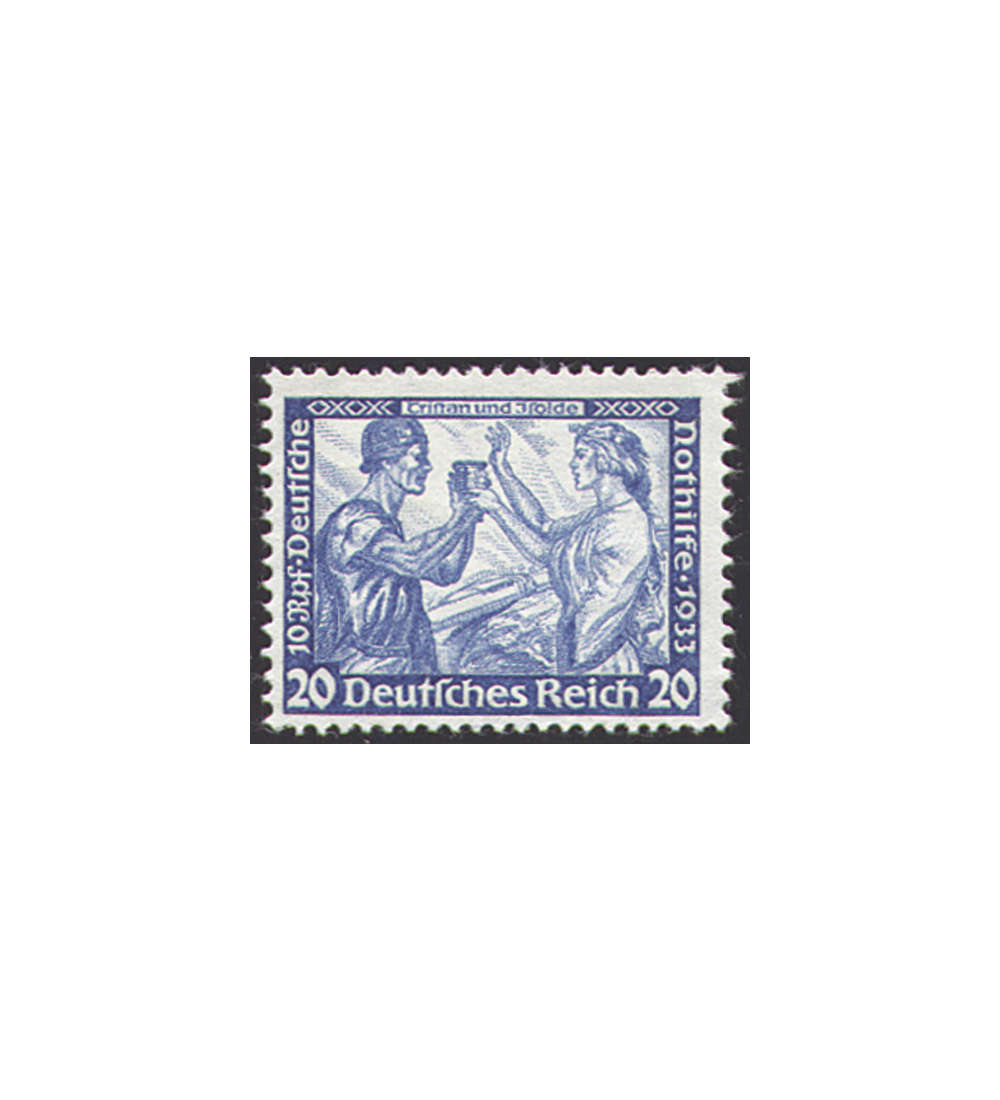 II Deutsches Reich Nr. 505A Nothilfe 20 Pfg. Wagner 1933