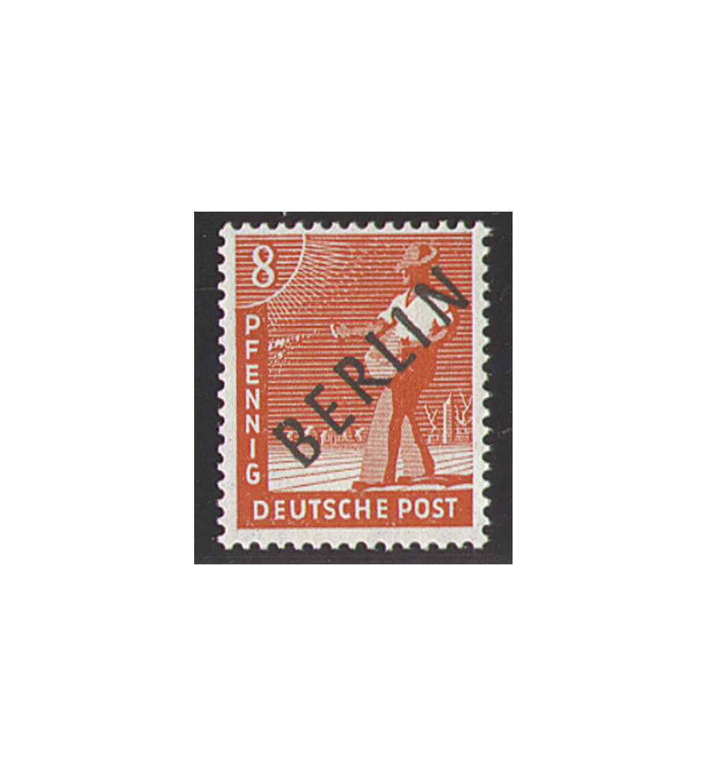 II Berlin Nr. 3                8 Pfennig Schwarzaufdruck 1948