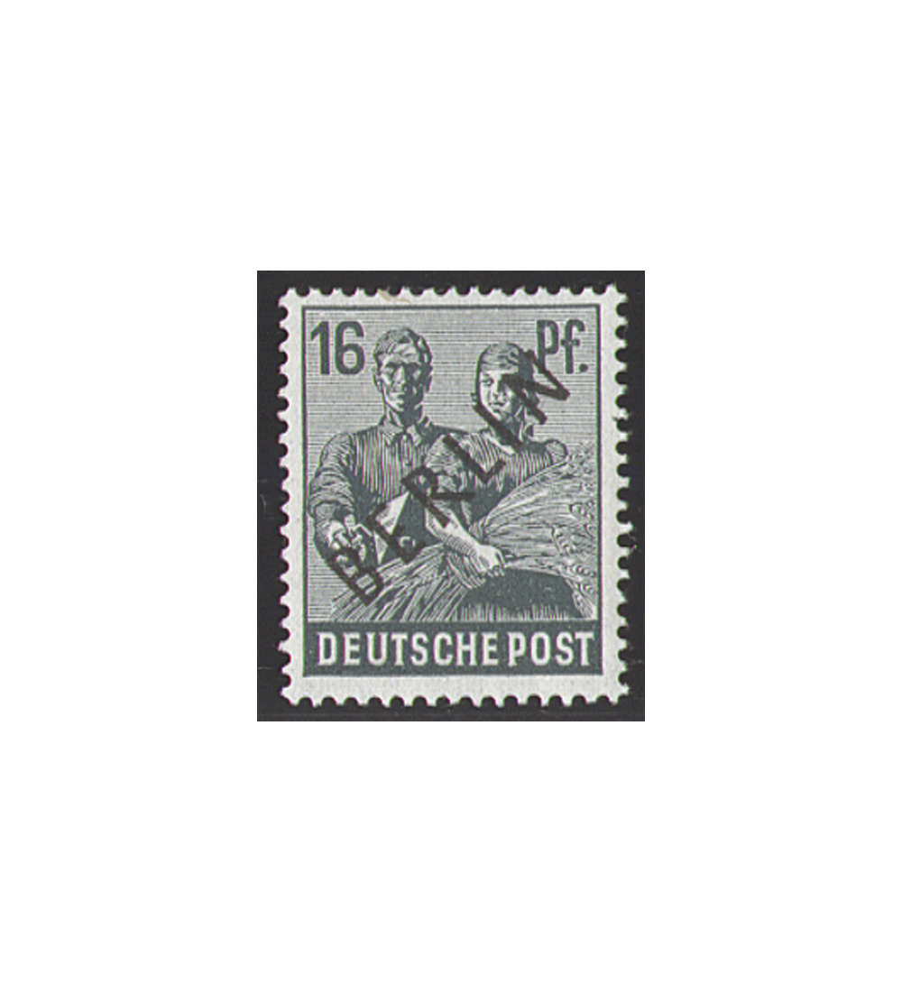 II Berlin Nr. 7                16 Pfennig Schwarzaufdruck 1948