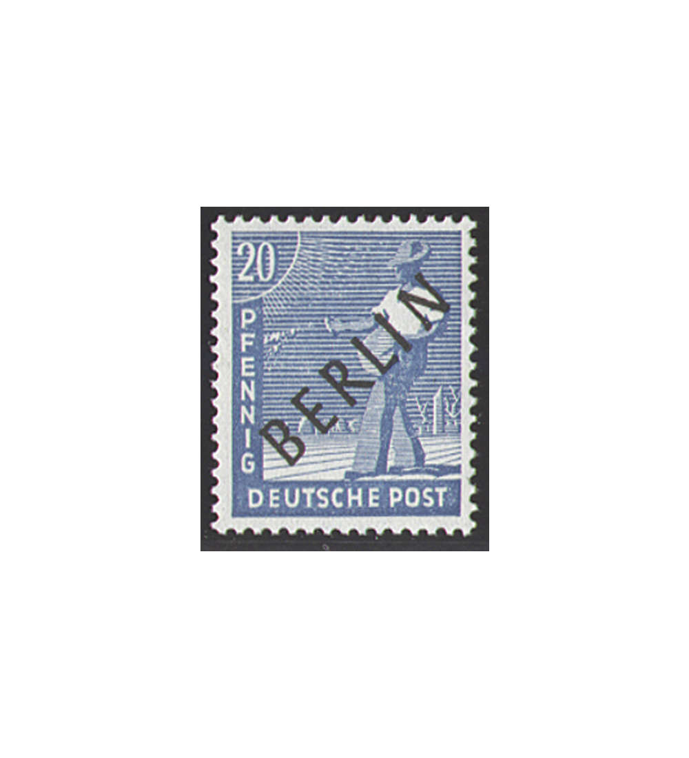 II Berlin Nr. 8                20 Pfennig Schwarzaufdruck 1948