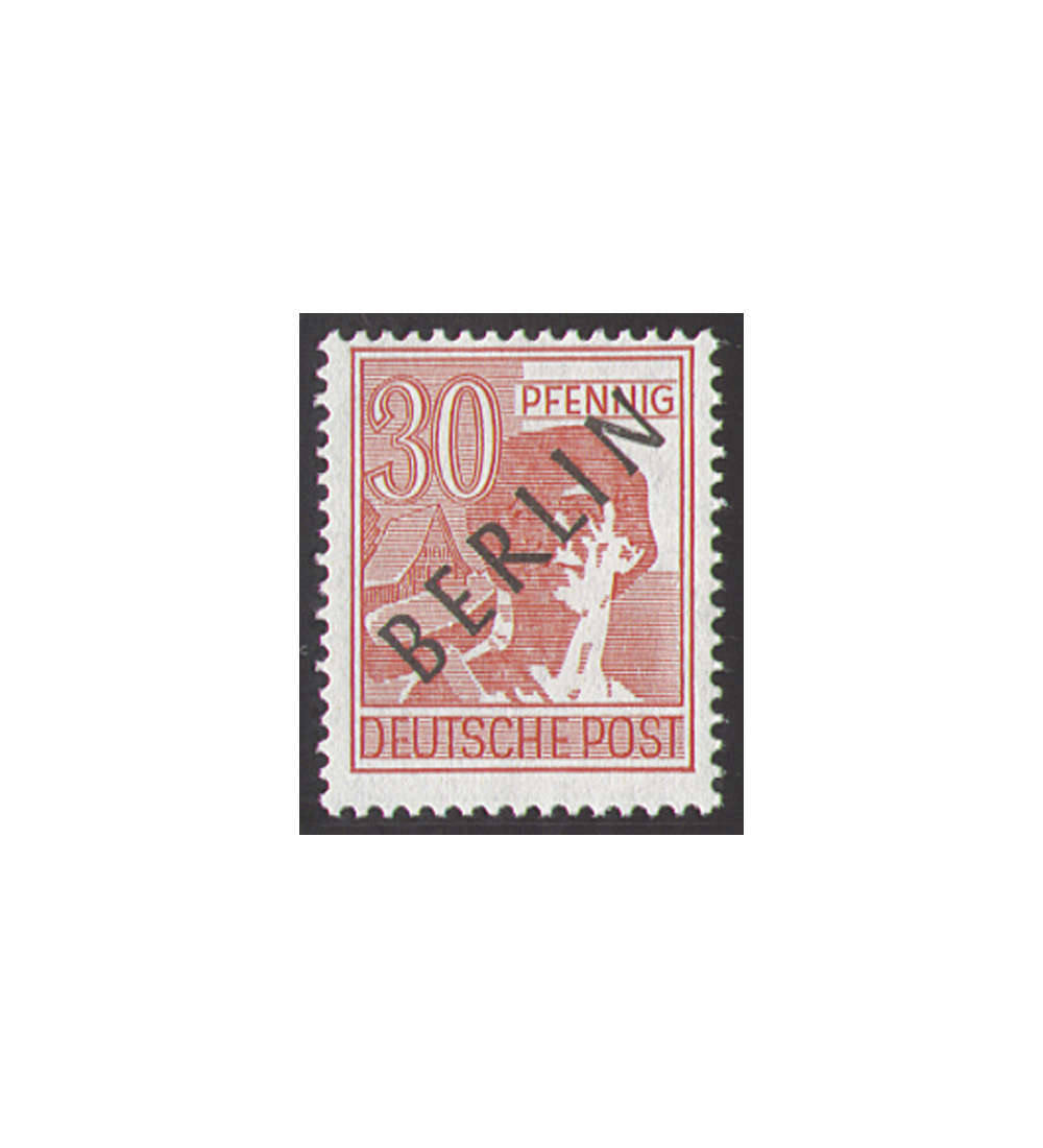 II Berlin Nr. 11               30 Pfennig Schwarzaufdruck 1948