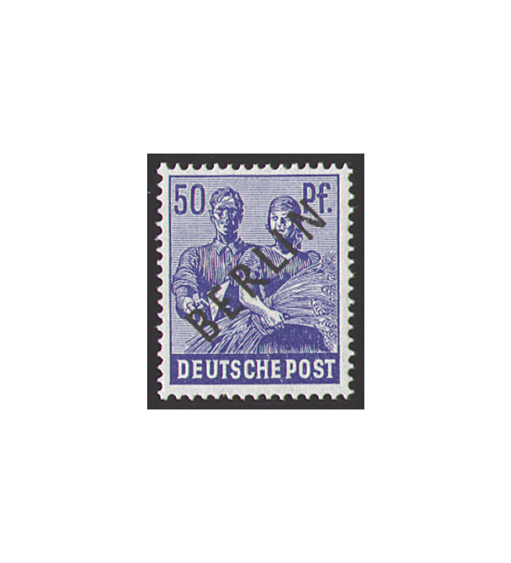 II Berlin Nr. 13               50 Pfennig  Schwarzaufdruck 1948
