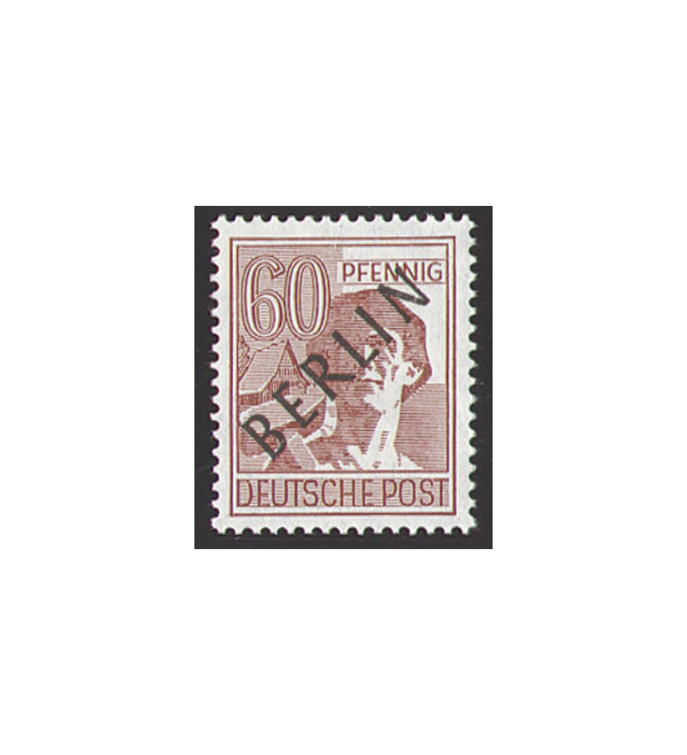 II Berlin Nr. 14               60 Pfennig  Schwarzaufdruck 1948