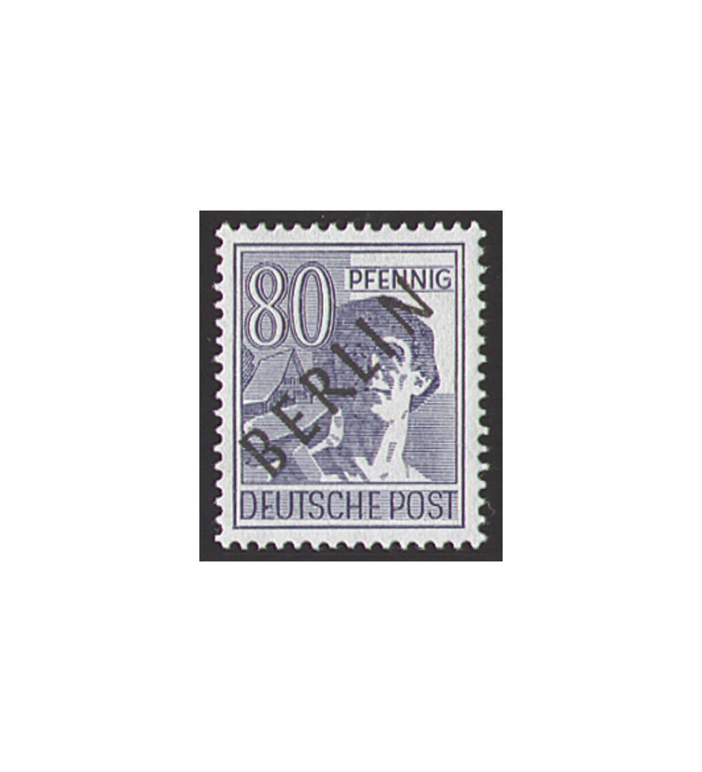 II Berlin Nr. 15               80 Pfennig  Schwarzaufdruck 1948