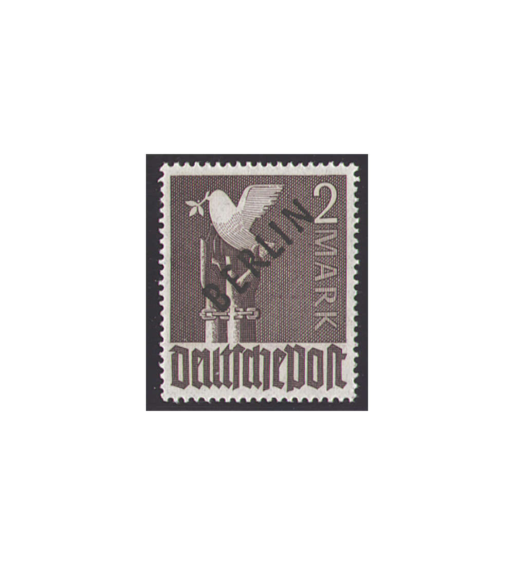 II Berlin Nr. 18               2 Mark Schwarzaufdruck 1948
