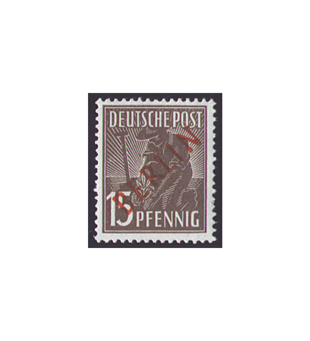 II Berlin Nr. 25               15 Pfennig  Rotaufdruck 1949