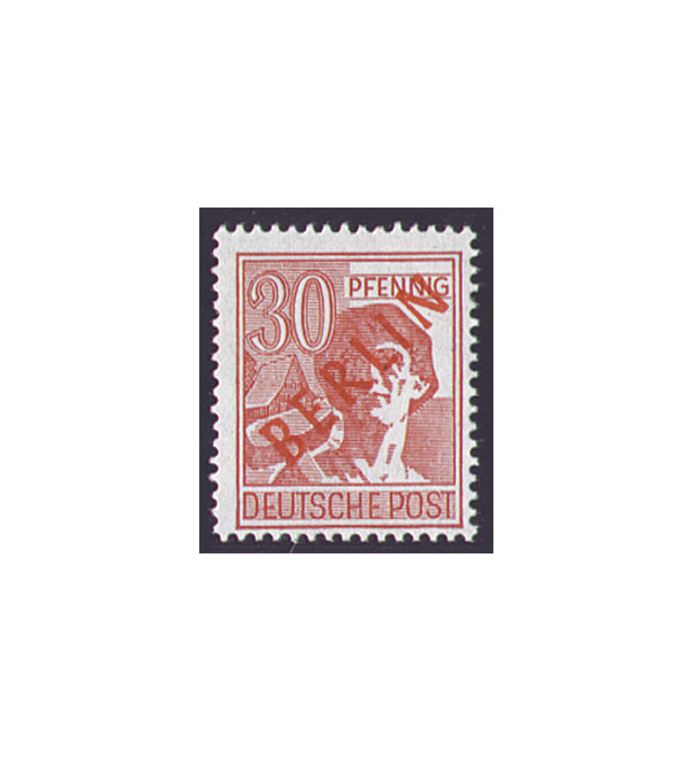 II Berlin Nr. 28               30 Pfennig  Rotaufdruck 1949