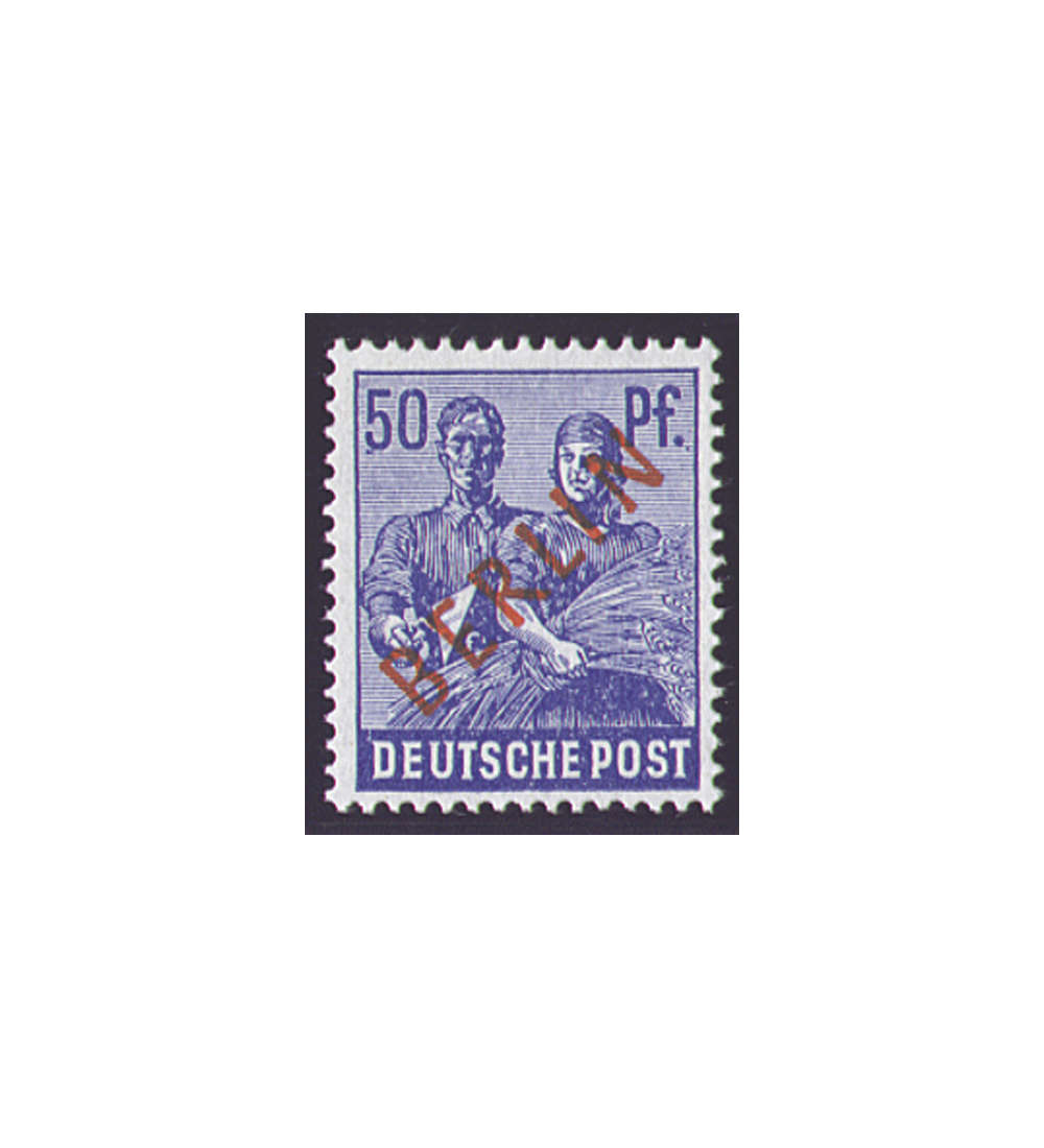II Berlin Nr. 30               50 Pfennig  Rotaufdruck 1949