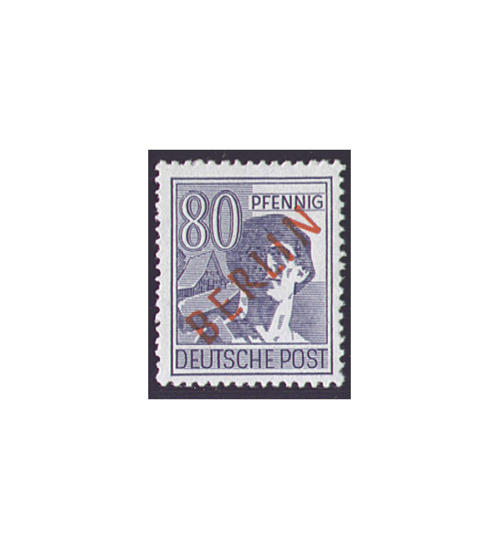 II Berlin Nr. 32               80 Pfennig  Rotaufdruck 1949