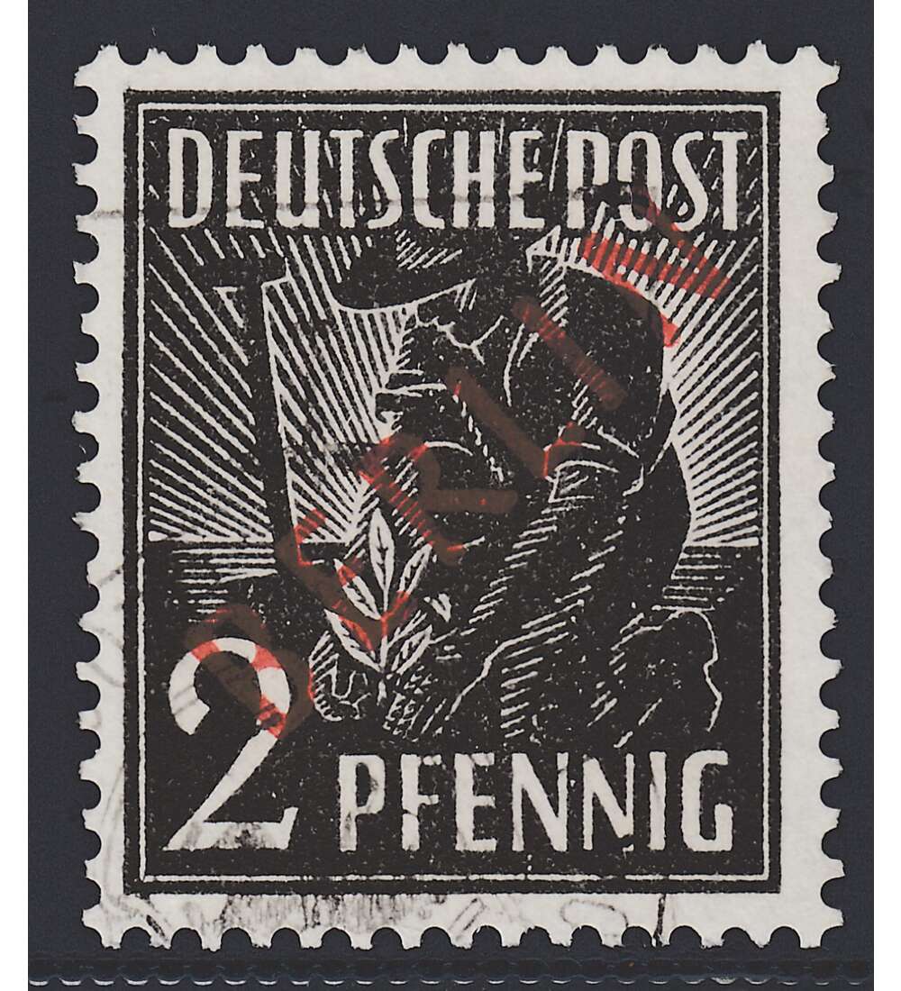 II Berlin Nr. 21 gestempelt 2 Pfennig Rotaufdruck