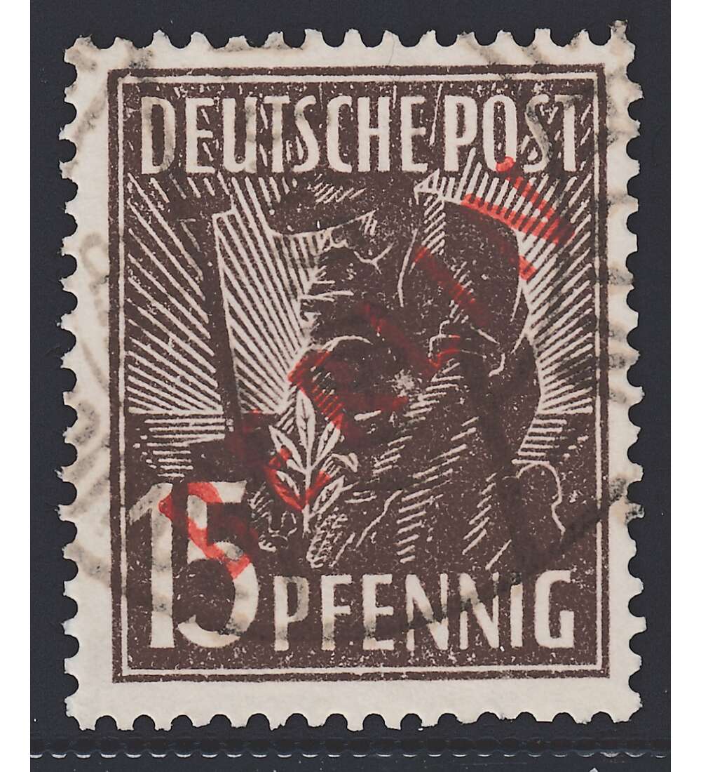 II Berlin Nr. 25 gestempelt 15 Pfennig  Rotaufdruck