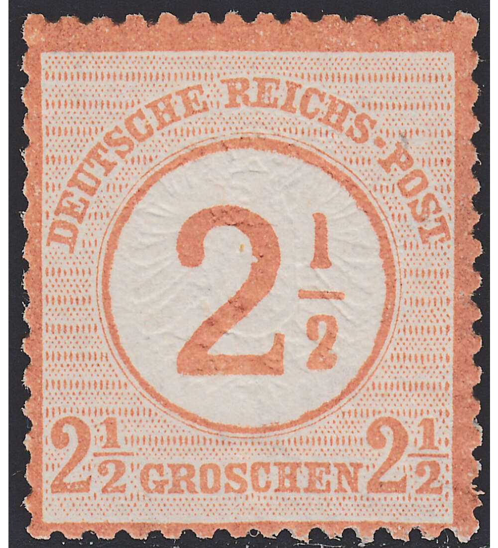 Deutsches Reich Nr. 29 ungestempelt Brustschild-Aufdruck-2 1/2