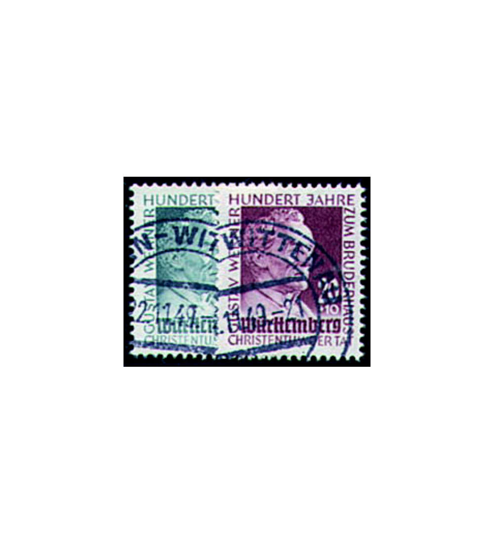 Franzsische Zone Wrttemberg Nr.47-48 Gustav Werner gestempelt