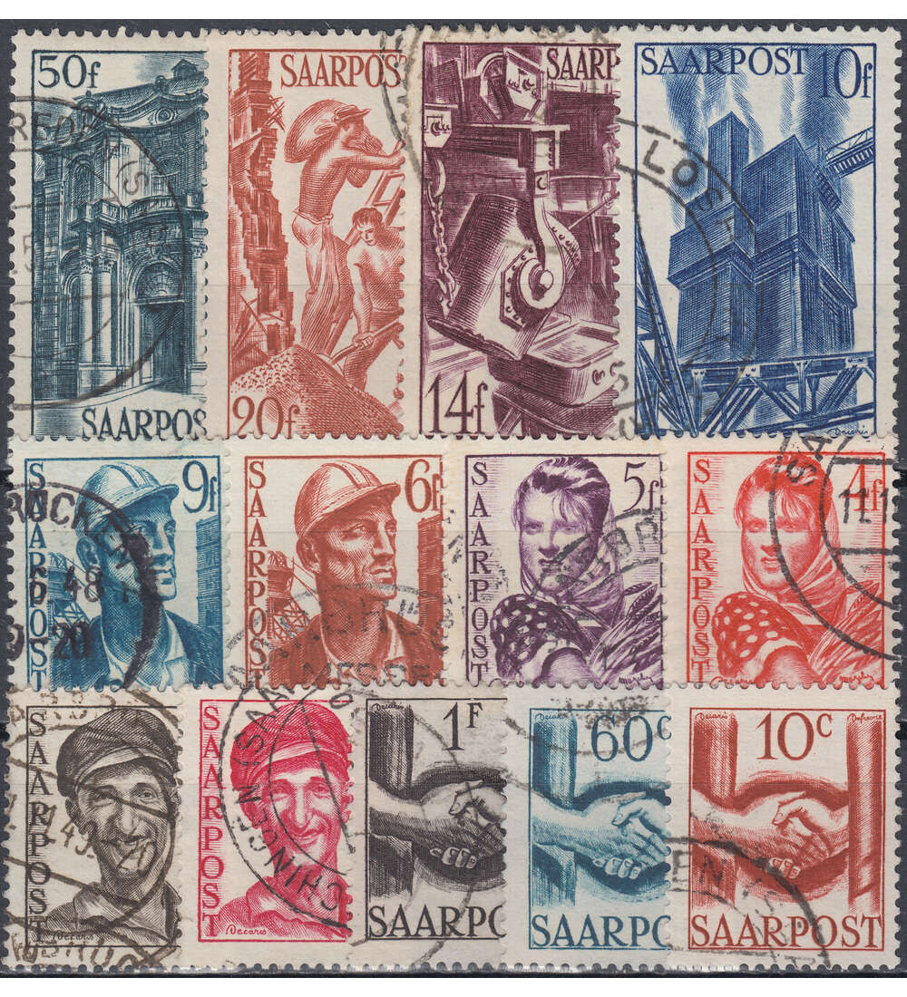Saar Nr. 239-251 gestempelt Freimarken 1948