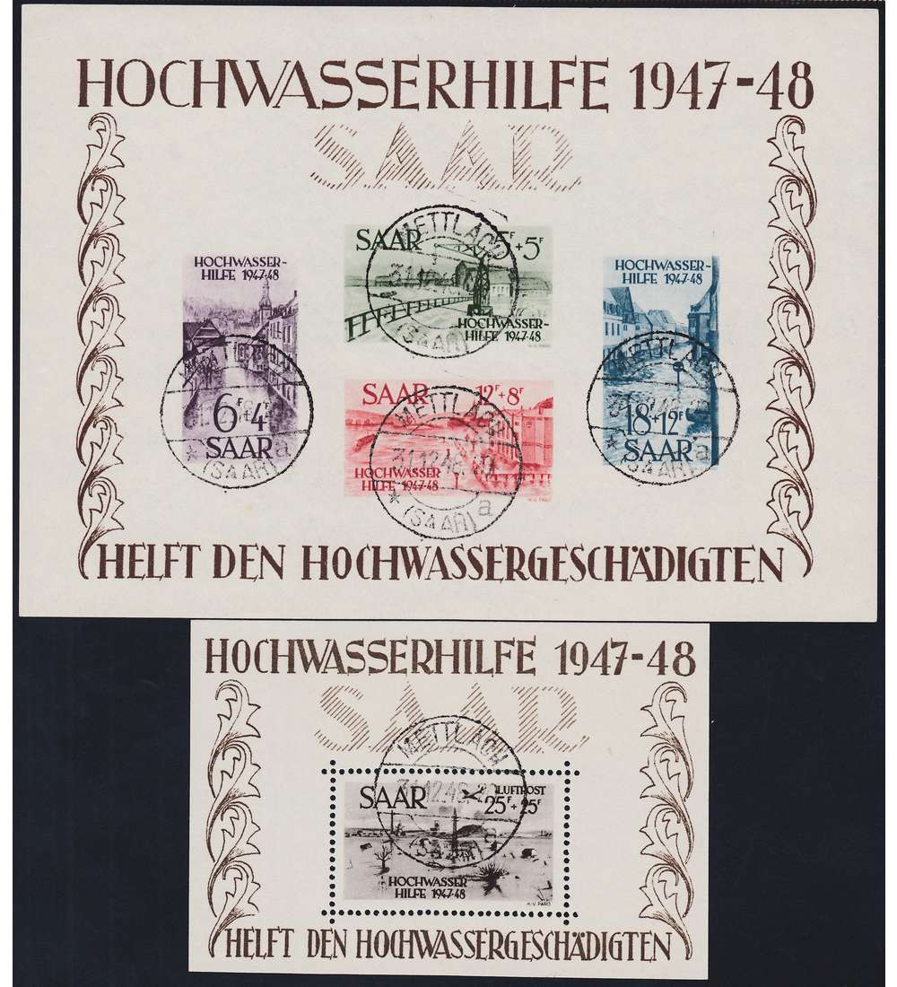 Saar Blocks 1+2 gestempelt Hochwasserhilfe