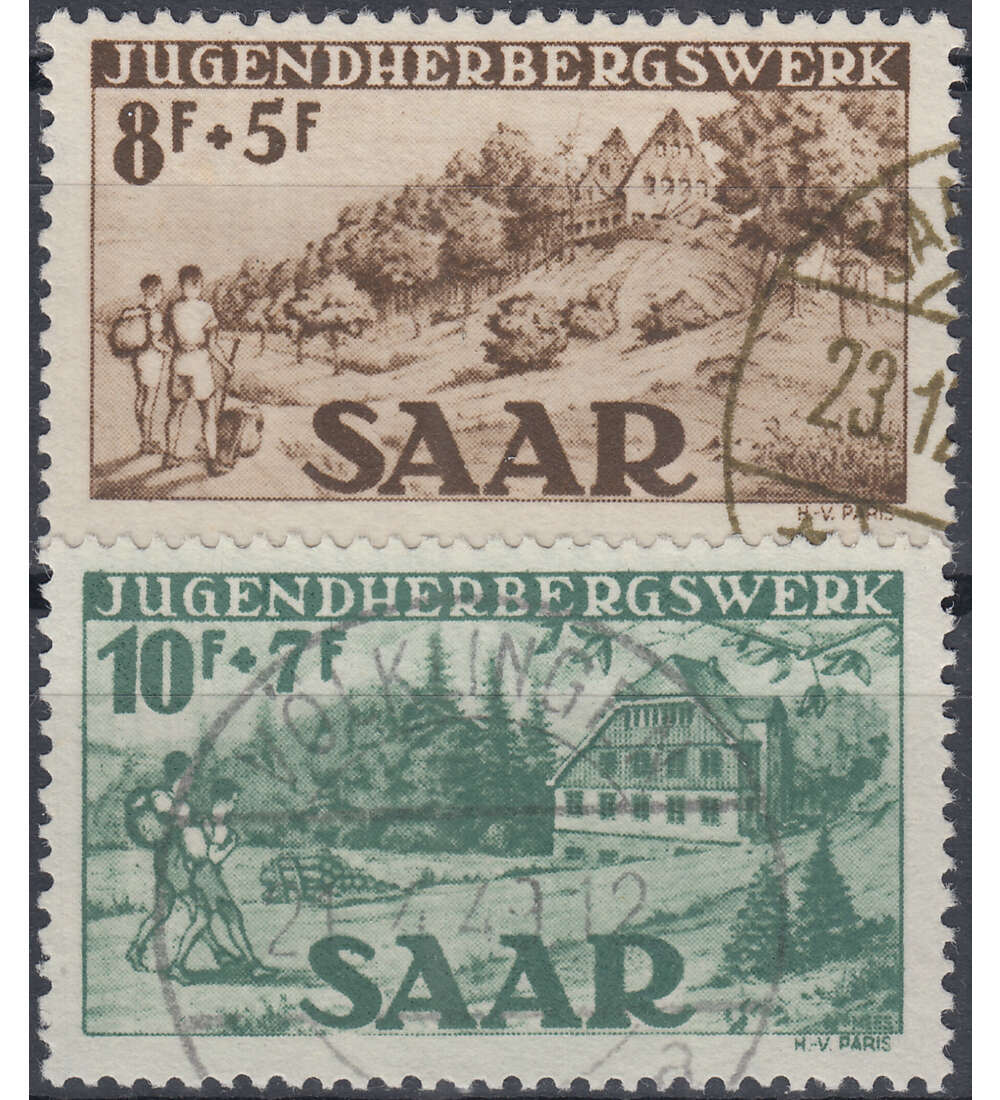 Saar Nr. 262-263 gestempelt Jugendherbergen
