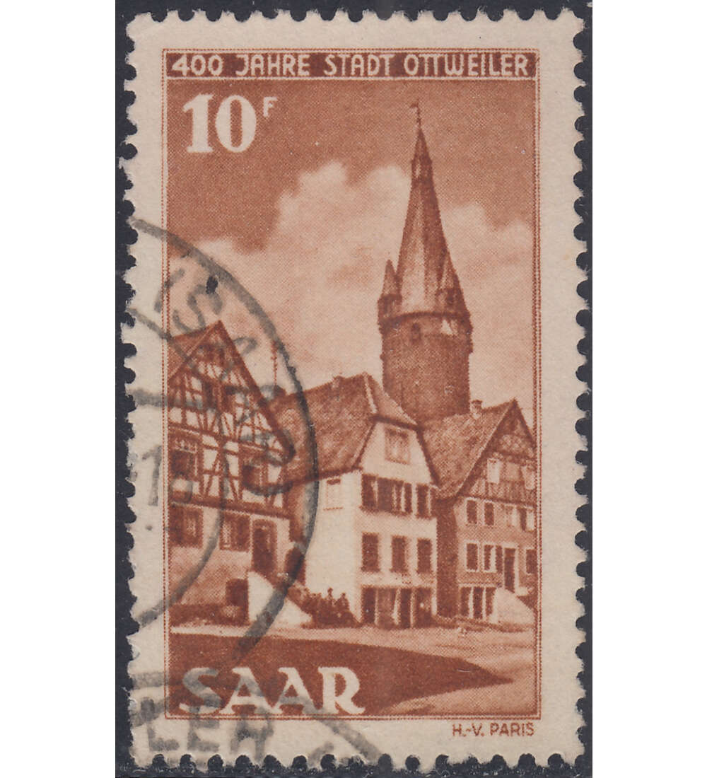 Saar Nr. 296 gestempelt Ottweiler