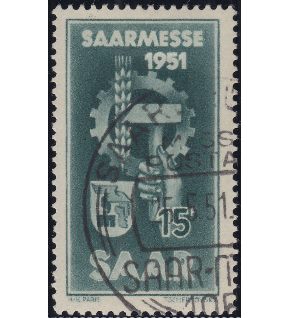 Saar Nr. 306 gestempelt Saarmesse 1951