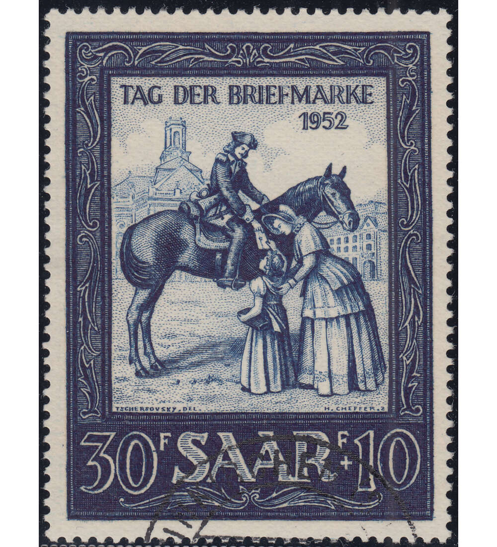 Saar Nr. 316 gestempelt Tag der Marke 1952