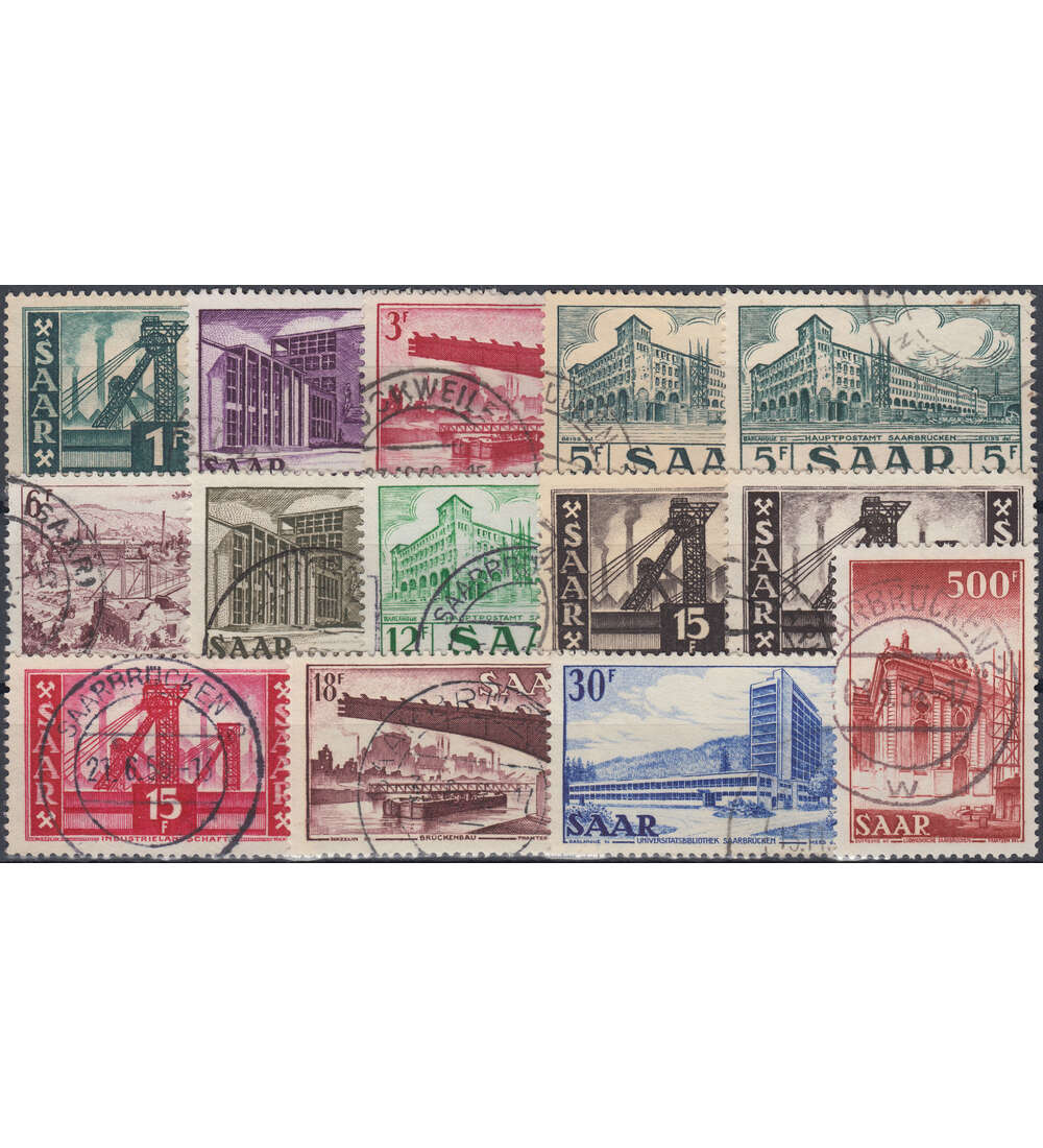 Saar Nr. 319-337 gestempelt Heimische Bilder
