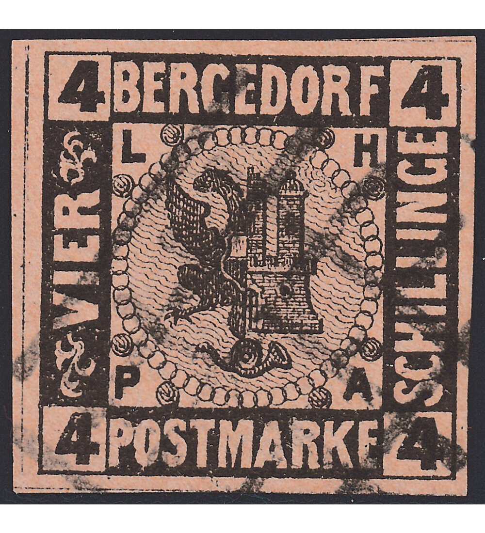 Bergedorf Nr. 5 gestempelt