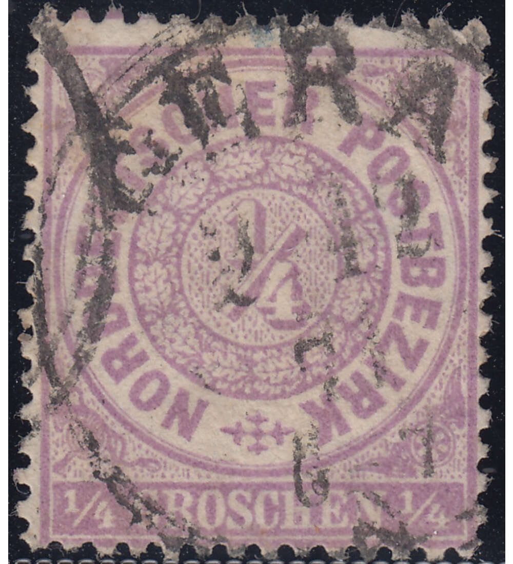 Norddeutscher Postbezirk Nr. 13 gestempelt