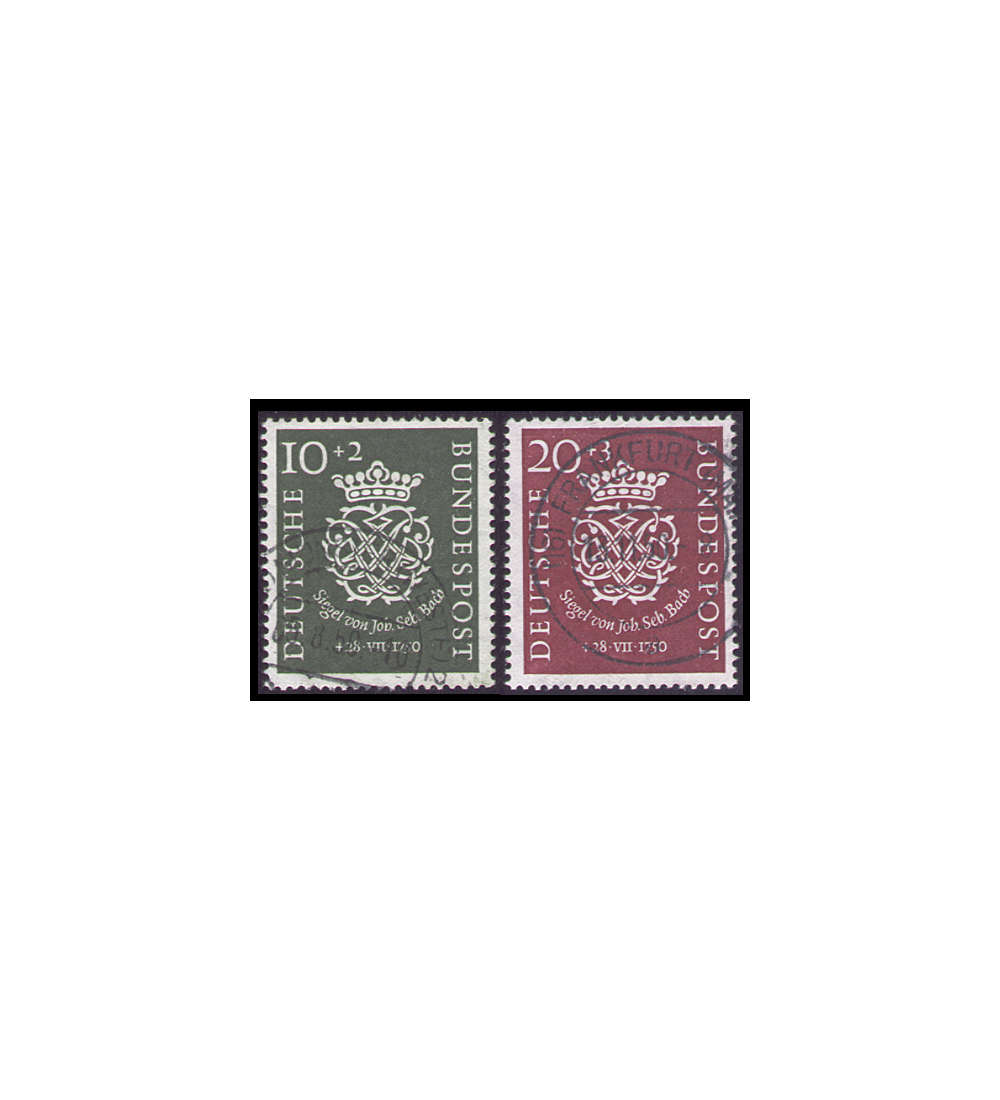 II BRD Nr. 121-122 gestempelt Bach-Siegel 1950