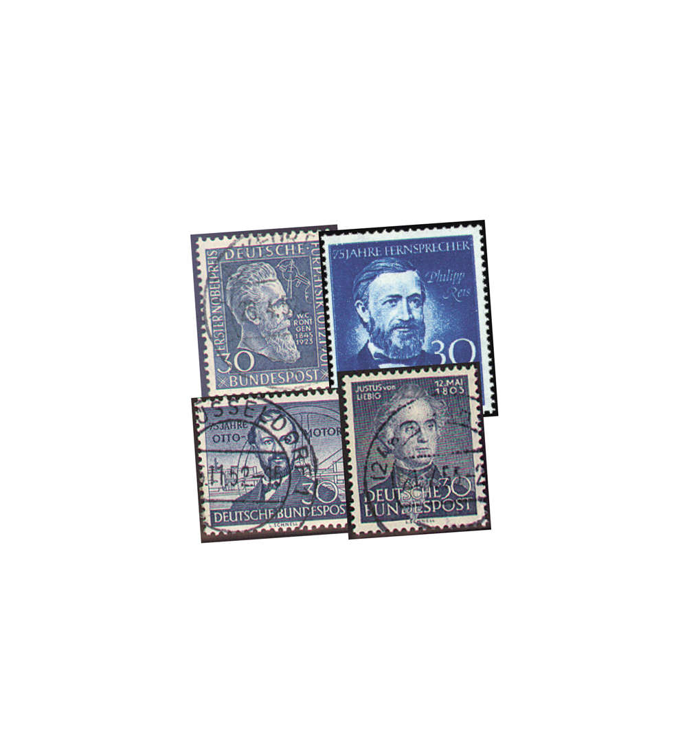 II BRD Nr. 147,150,161,        166 gestempelt
