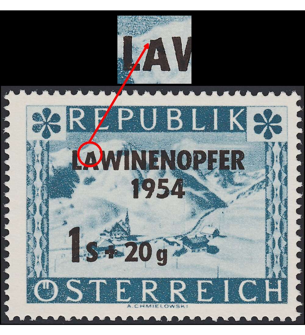 sterreich Nr. 998 II postfrisch Plattenfehler