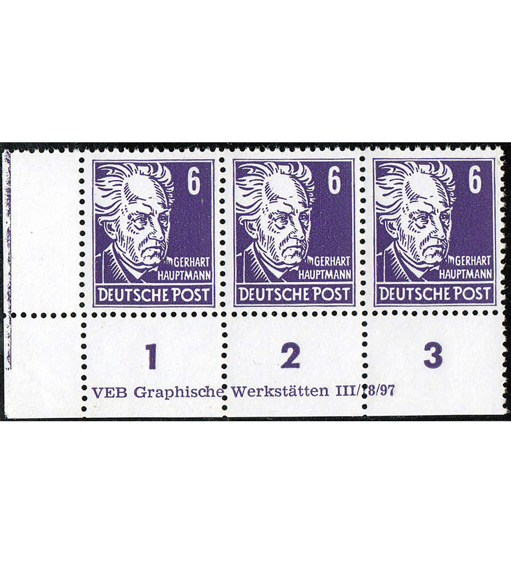 DDR Nr. 328 vb XI DZ3 postfrisch ** Druckvermerk