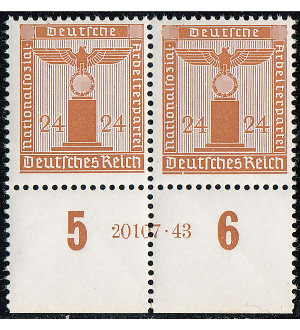 Deutsches Reich Dienst Nr. 163y HAN postfrisch ** Hausauftragsnummer  geprft + signiert Schlegel