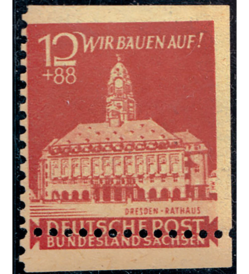 SBZ Nr. 65 postfrisch ** 3-seitig ungezhnt