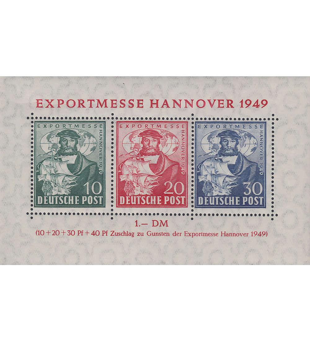 Alliierte Besetzung Block 1 postfrisch ** Verschnitt - unten berbreit