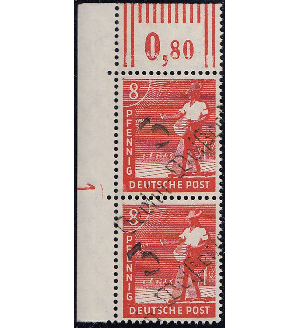 SBZ Nr. 168 DZ postfrisch ** Druckerzeichen