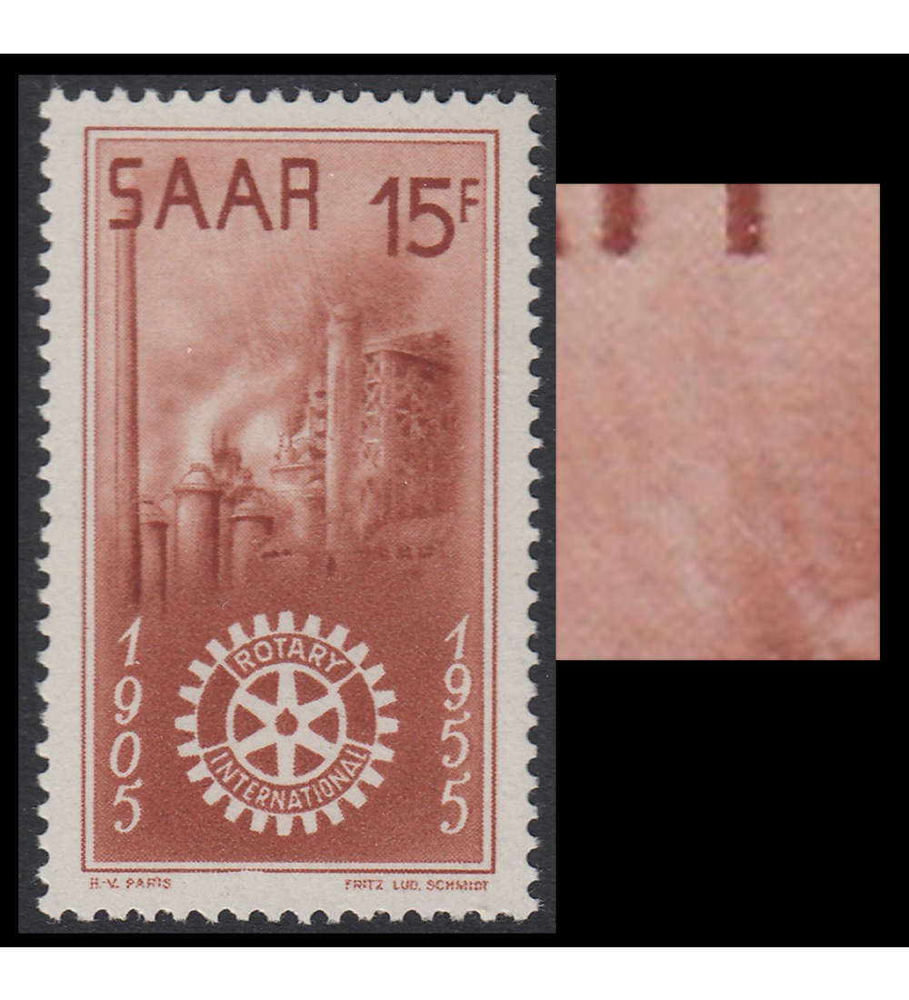 Saar Nr. 358 postfrisch ** neuer Plattenfehler