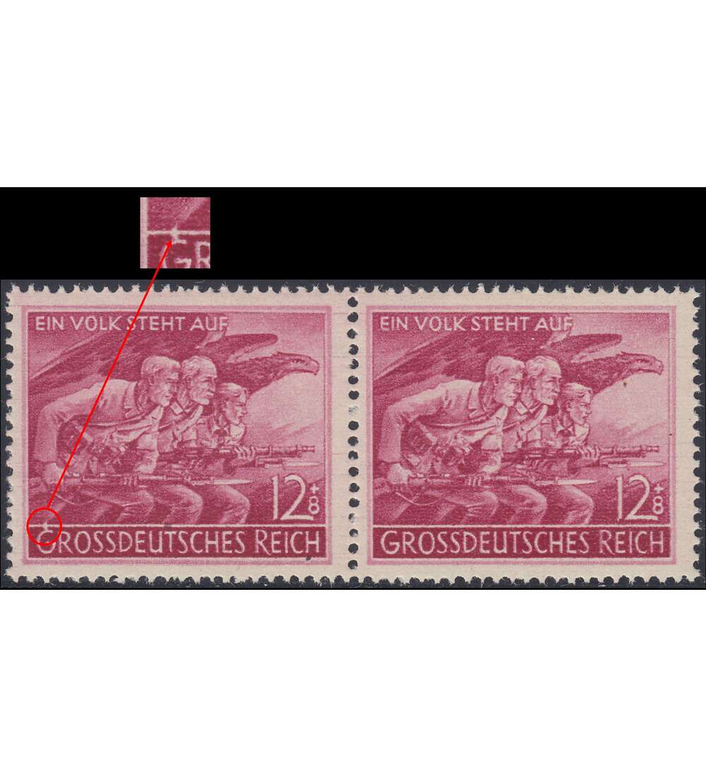 Deutsches Reich Nr. 908 I postfrisch ** Plattenfehler