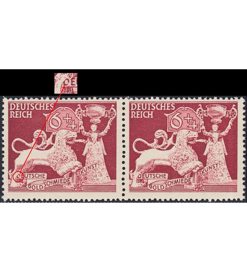 Deutsches Reich Nr. 816 f 31 postfrisch Plattenfehler