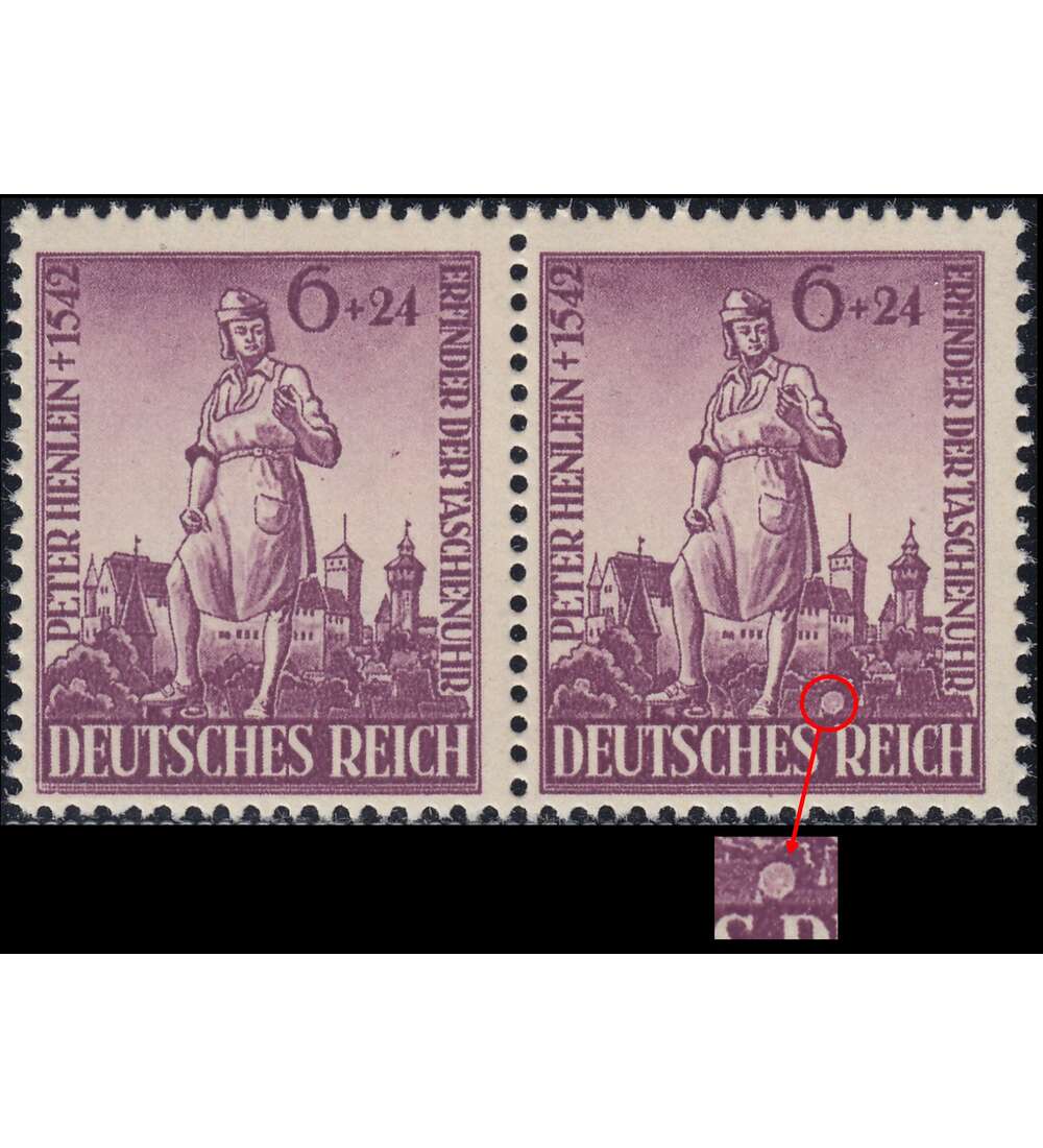 Deutsches Reich Nr. 819II postfrisch  Plattenfehler
