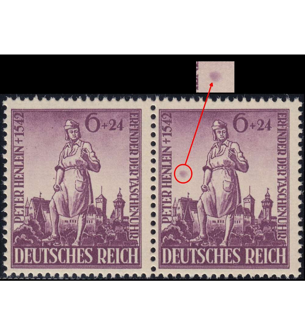 Deutsches Reich Nr. 819 f 48 postfrisch Plattenfehler