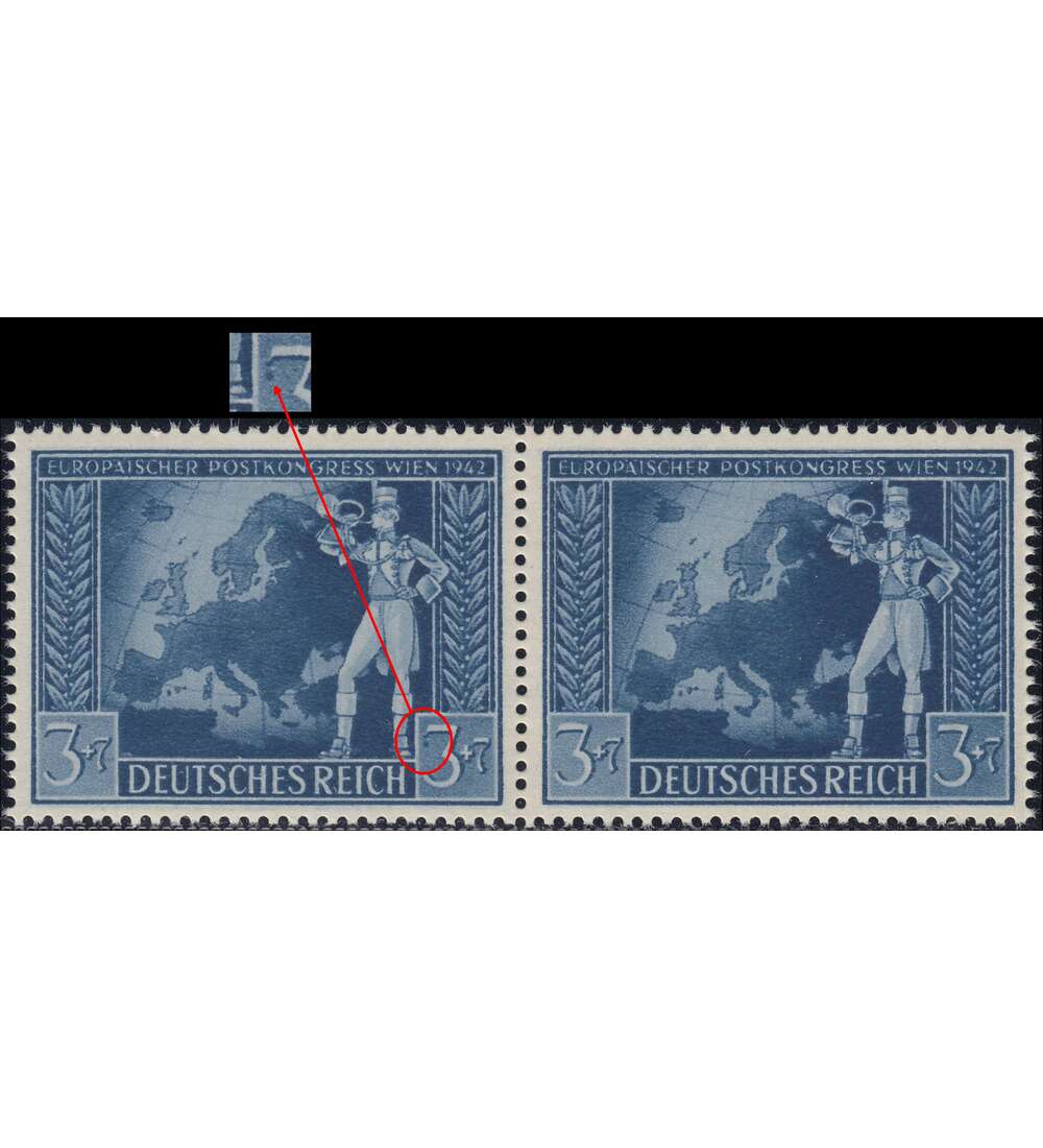 Deutsches Reich Nr. 820 III postfrisch  Plattenfehler