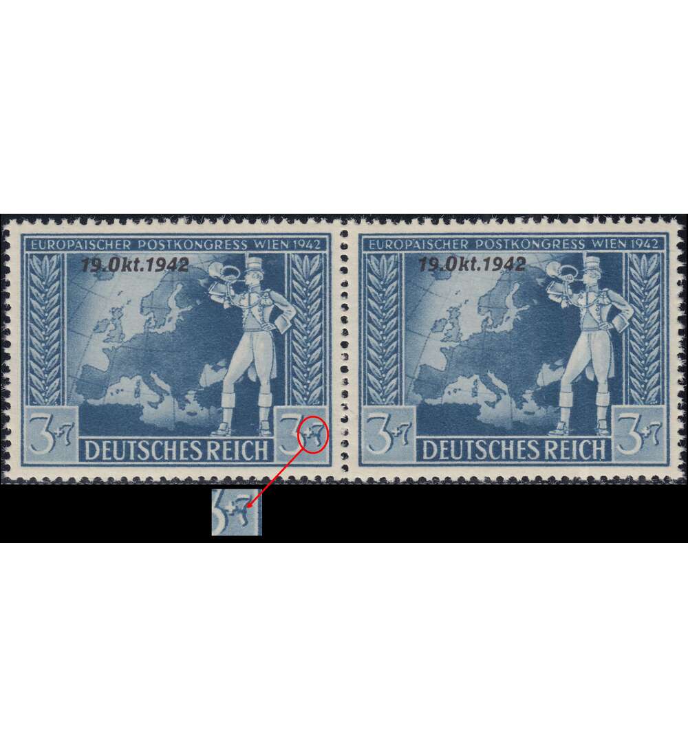 Deutsches Reich Nr. 823 II postfrisch  Plattenfehler